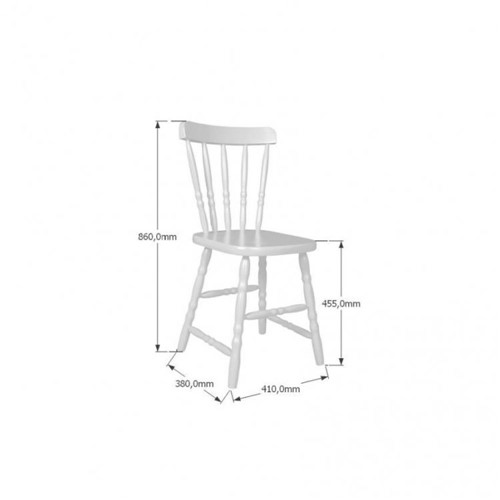 Conjunto 2 Cadeiras para Cozinha Country Ecomóveis Branco