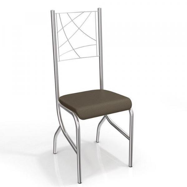 Conjunto 2 Cadeiras Polônia Crome 2C070CR-21 Marrom - Kappesberg - Kappesberg