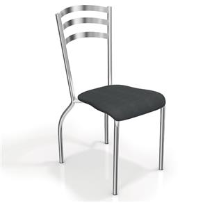 Conjunto 2 Cadeiras Portugal Crome Kappesberg - Preto