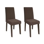 Conjunto 2 Cadeiras Suede Milena Cimol Marrocos/Chocolate