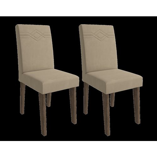 Conjunto 2 Cadeiras Tais - Marrocos/caramelo - Cimol