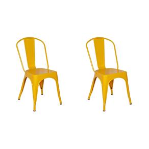 Conjunto 2 Cadeiras Tolix Iron - Design - AMARELO