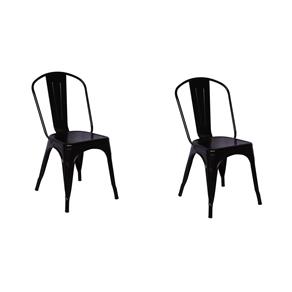 Conjunto 2 Cadeiras Tolix Iron - Design - PRETO