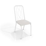 Conjunto 2 Cadeiras Viena Crome Branco Fosco/branco Kappesberg