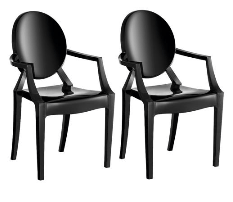 Conjunto 2 Cadeiras Wind Plus Kappesberg UZ4003 - Preto