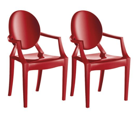 Conjunto 2 Cadeiras Wind Plus Kappesberg UZ4003 - Vermelho