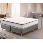 Conjunto Cama Box + Colchão Casal Magnum Dupla Face Molas Superlastic 128x188x63 Cm Anjos