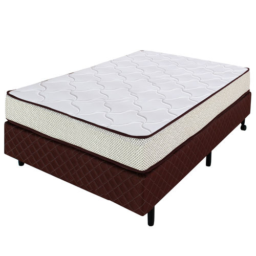 Conjunto Cama Box Colchão Casal Ortopédico Sleep Extra Firme BF Colchões 138x188x17cm