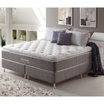 Conjunto Cama Box + Colchão Queen Size Confortable Molas Ensacadas 158x198xâ ­73â ¬ Cm Anjos