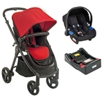 Conjunto Carrinho De Bebê Soul - Burigotto Red Black