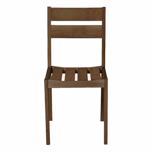 Conjunto com 4 Cadeiras Verona Sem Braços em Madeira Mestra Móveis (Stain Jatobá)