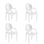 Conjunto com 4 Cadeiras Wind Plus Polipropileno Branco