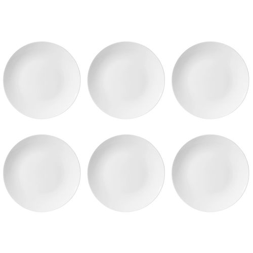 Conjunto com 6 Pratos Fundos Coup Porcelana 24cm EM14-4812 Branco - Oxford