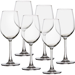 Conjunto com 6 Taças de Vinho em Cristal Venice 354ml