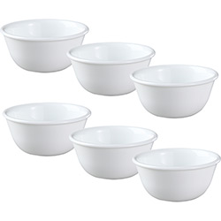 Conjunto com 6 Unidades de Bowl para Sopa/Cereal 177ml Corelle Livingware Winter Frost White