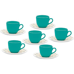 Conjunto com 6 Xícaras de Chá com Pires - Mail Order Coup Lindy Hop - Oxford