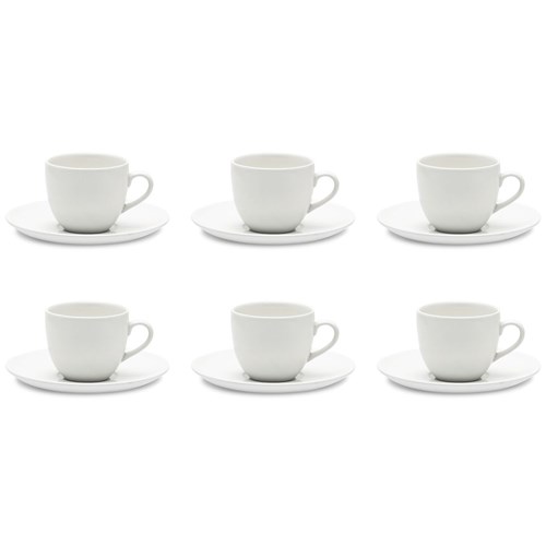 Conjunto com 6 Xícaras para Chá Coup White Em21-4812 Oxford