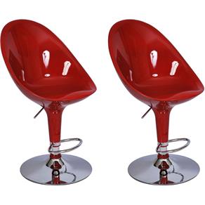 Conjunto com - Cadeiras Cereja UMIX 100B - Vermelho
