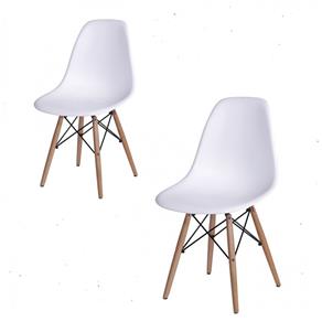 Conjunto com 2 Cadeiras Dkr Eames Polipropileno Base Eiffel