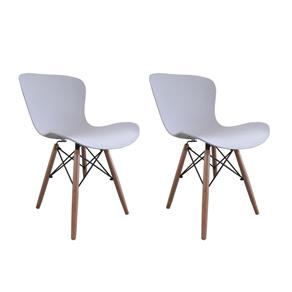 Conjunto com 2 Cadeiras Eames Eiffel Ônix - BRANCO