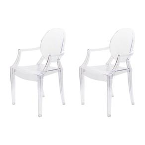 Conjunto com 2 Cadeiras Ghost 449 - Transparente