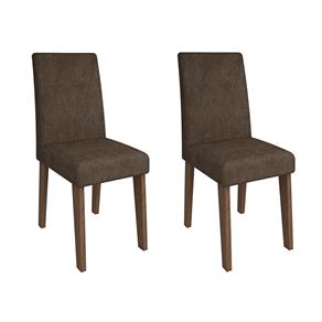 Conjunto com 2 Cadeiras Milena - Marrom