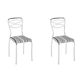 Conjunto com 2 Cadeiras Moon - Cinza