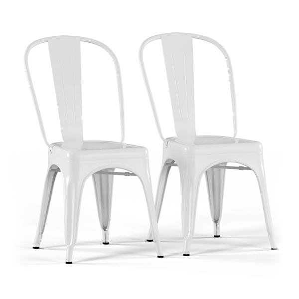 Conjunto com 2 Cadeiras Tolix Branco - Mobly
