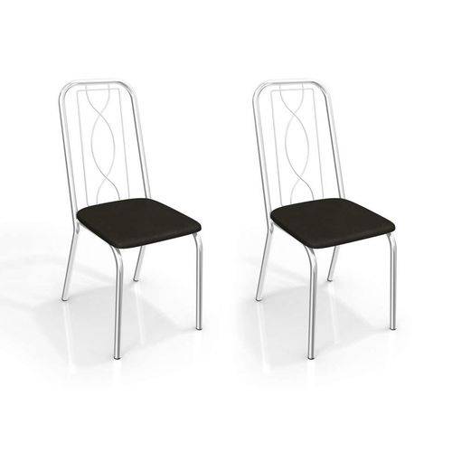 Tamanhos, Medidas e Dimensões do produto Conjunto com 2 Cadeiras Viena Corino Preto