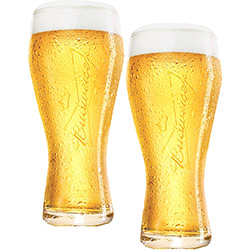 Conjunto com 2 Copos Cerveja Budweiser 400ml - Globimport