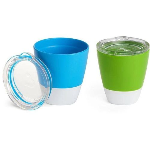 Conjunto com 2 Copos com Tampa Azul e Verde Munchkin (Splash Toddler Cups)