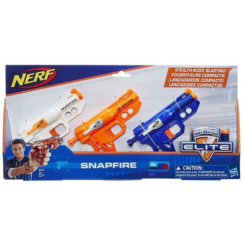 Conjunto com 3 Lançadores Nerf Elite Snapfire Hasbro