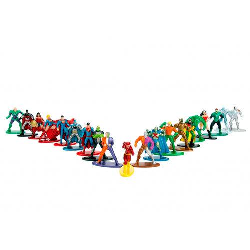 Tudo sobre 'Conjunto de 20 Mini Figuras - 5 Cm - Nano Metal - Dc Comics - Heróis e Vilões - Dtc'