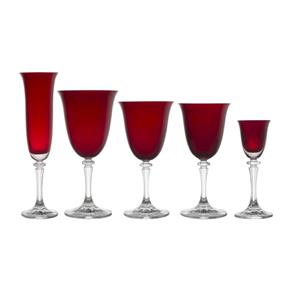 Conjunto de 30 Taças de Vidro Vermelhas Kleopatra Bohemia - Vinho
