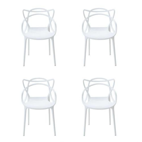 Conjunto de 4 Cadeiras Allegra Branca