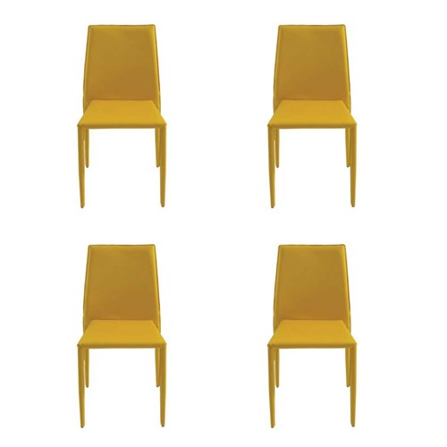 Conjunto de 4 Cadeiras Amanda Amarela