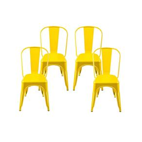Conjunto de 4 Cadeiras Tolix - Amarelo