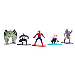 Conjunto de 5 Mini Figuras - 5 Cm - Nano Metal - Disney - Marvel - Heróis e Vilões - Pack a - DTC