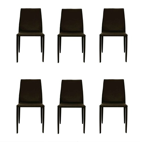 Conjunto de 6 Cadeiras Amanda Marrom