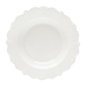 Conjunto de 6 Pratos de Porcelana para Sopa Fancy Branco Wolff - Branco