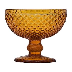 Conjunto de 6 Taças de Sobremesa 300ml Âmbar Cupe Bon Gourmet - Amarelo Ouro