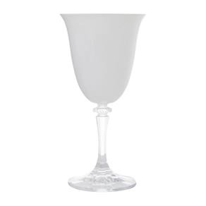 Conjunto de 6 Taças de Vinho Tinto em Vidro Kleopatra Branco Bohemia - Branco
