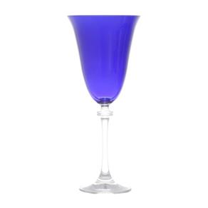 Conjunto de 6 Taças para Água em Vidro 350ml Alexandra Azul Bohemia - Roxo