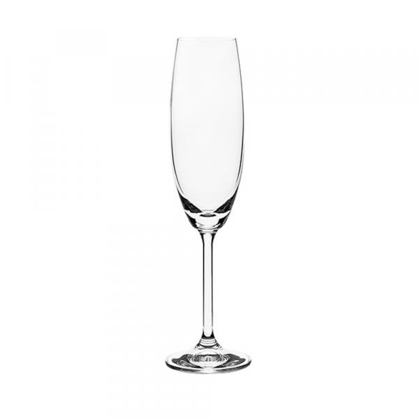 Conjunto de 6 Taças para Champagne em Vidro Cristalino 220ml Roberta Bohemia