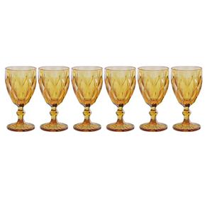 Conjunto de 6 Taças para Vinho Bico de Abacaxi - Âmbar