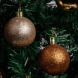 Conjunto de Bolas de Natal Dourada e Cobre 68 Unidades - Orb Christmas