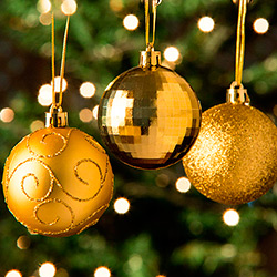 Conjunto de Bolas Lisas e Decoradas Douradas 5,8cm 60 Peças - Orb Christmas