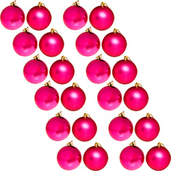 Tudo sobre 'Conjunto de Bolas Lisas e Foscas Rosa, 5cm 24 Unidades - Christmas Traditions'