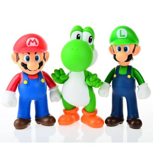 Conjunto de Bonecos Mario Bros Super Size Figure Collection - 20 Centímetros de Altura