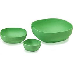 Conjunto de Bowls Bambu 3 Peças Verde - La Cuisine